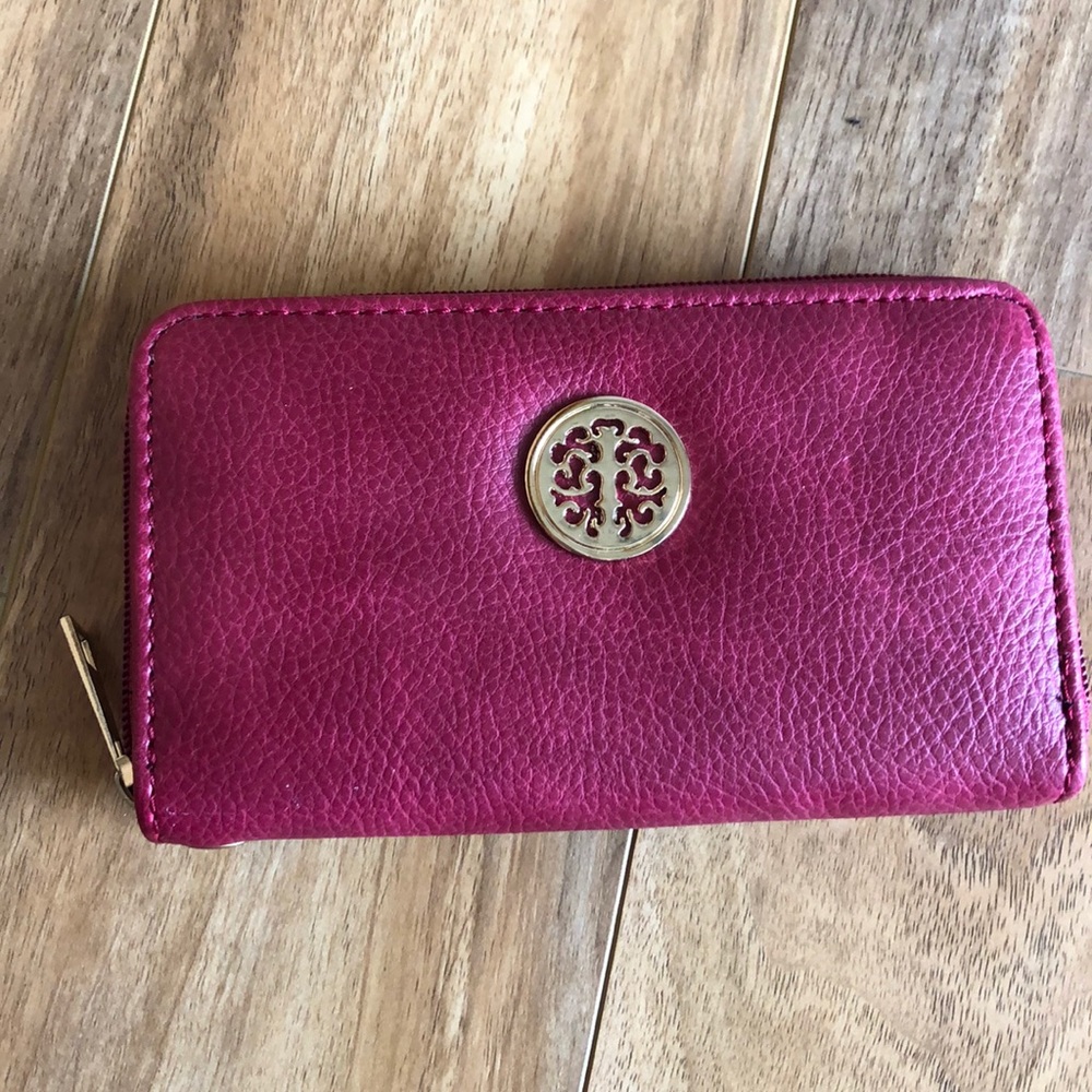 Red Wallet with Gold Emblem